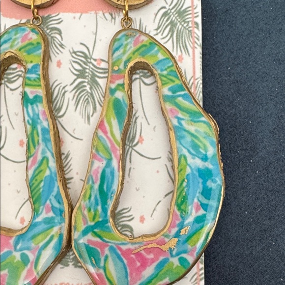 Colorful Abstract Earrings - Picture 3 of 4